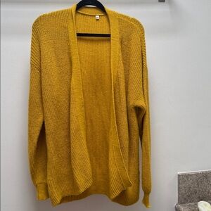Mustard Yellow Open Front Cardigan
